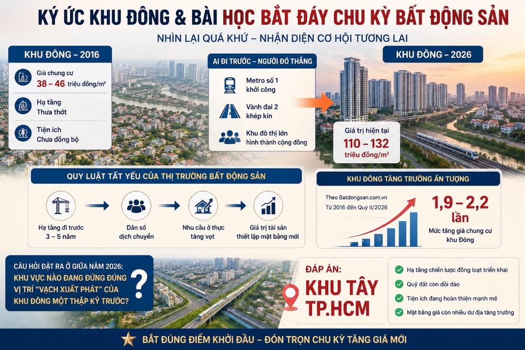 Bài học từ ký ức tăng giá bất động sản khu Đông TP.HCM