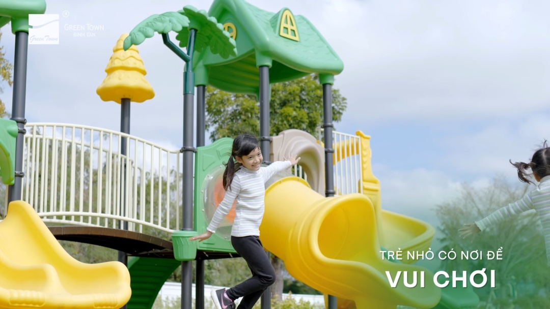 Khu vui chơi trẻ em ngoài trời an toàn và rực rỡ sắc màu tại Solena Green Town